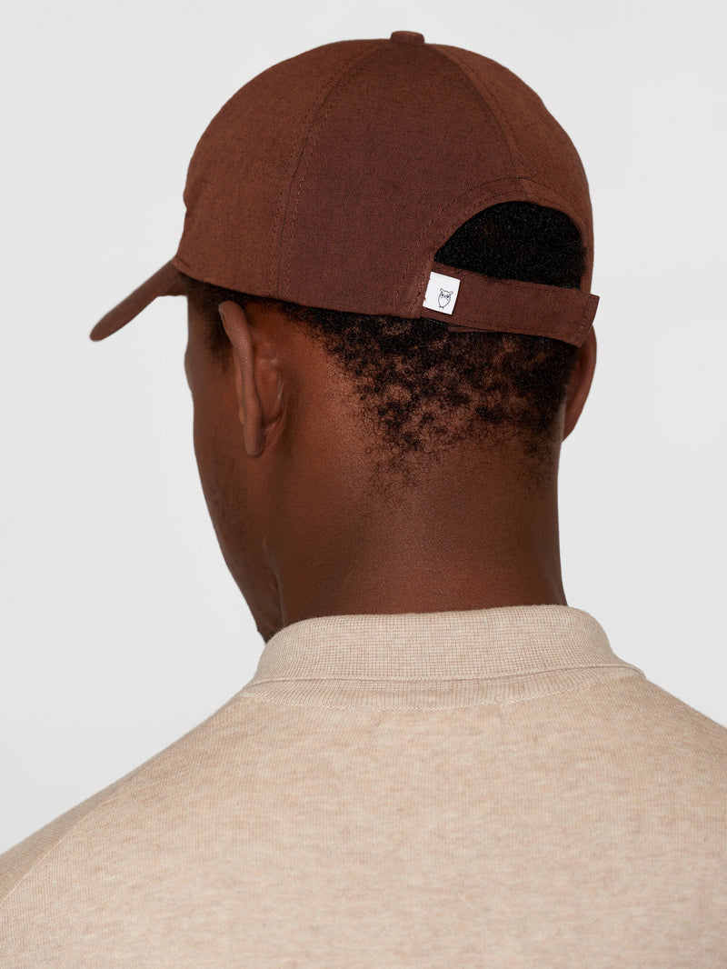 KnowledgeCotton Apparel - UNI Slub yarn baseball cap - GOTS/Vegan Caps 1441 Tiramisu