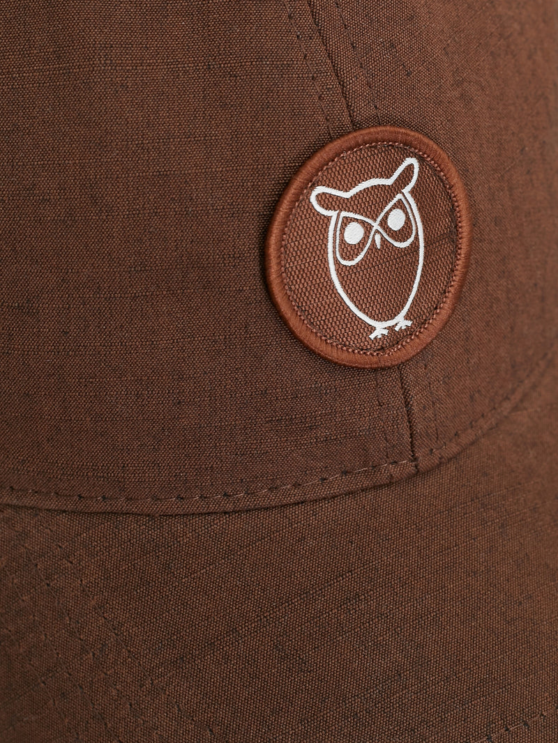 KnowledgeCotton Apparel - UNI Slub yarn baseball cap - GOTS/Vegan Caps 1441 Tiramisu