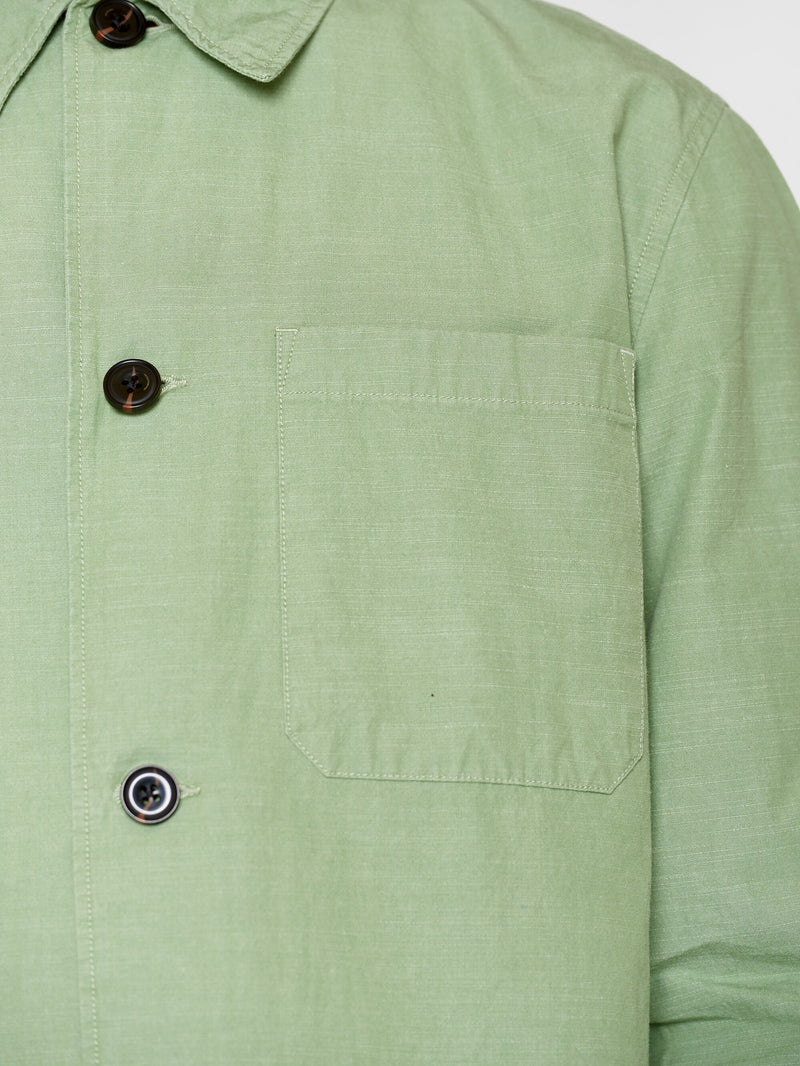 KnowledgeCotton Apparel - MEN Slub yarn overshirt - GOTS/Vegan Overshirts 1454 Shale Green