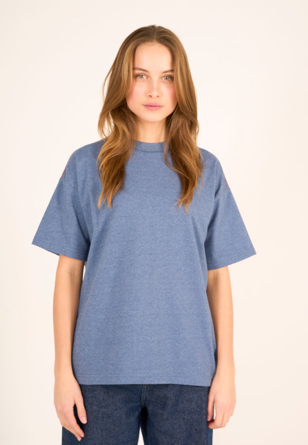 KnowledgeCotton Apparel - WMN T-shirt REBORN™ T-shirts & Tops 1361 China Blue