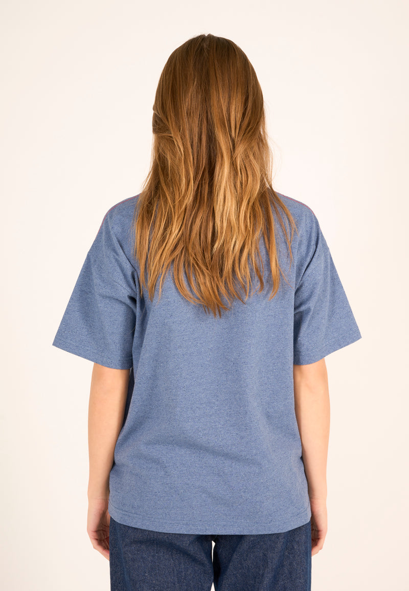 KnowledgeCotton Apparel - WMN T-shirt REBORN™ T-shirts & Tops 1361 China Blue