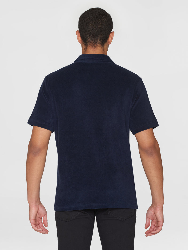 KnowledgeCotton Apparel - MEN Terry polo Polos 1412 Night Sky