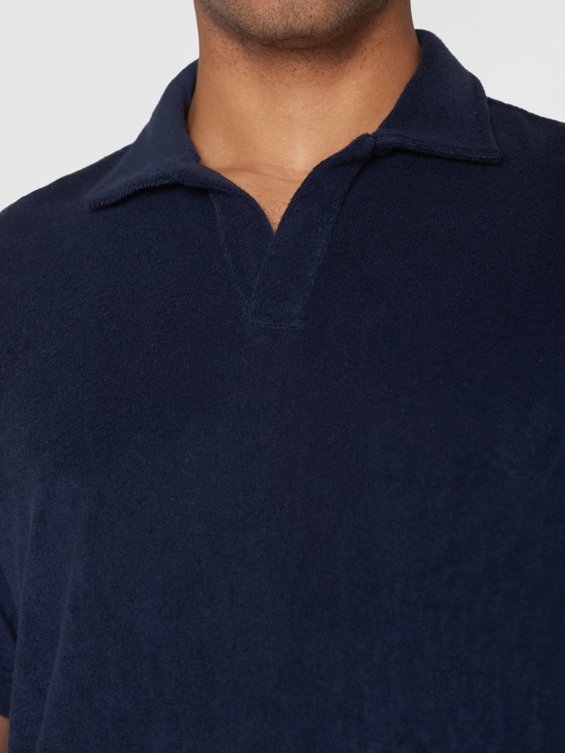 KnowledgeCotton Apparel - MEN Terry polo Polos 1412 Night Sky