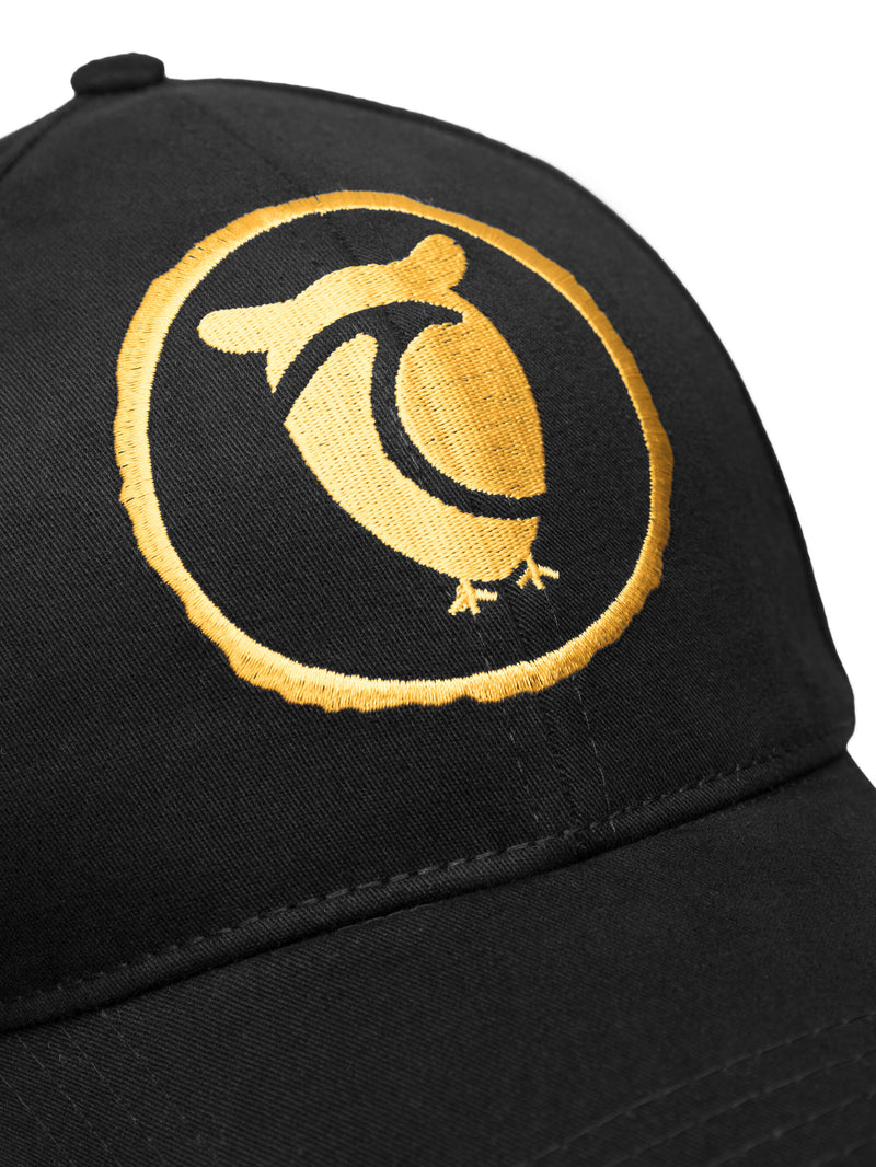 KnowledgeCotton Apparel - UNI Twill baseball cap with embroidery Caps 1300 Black Jet