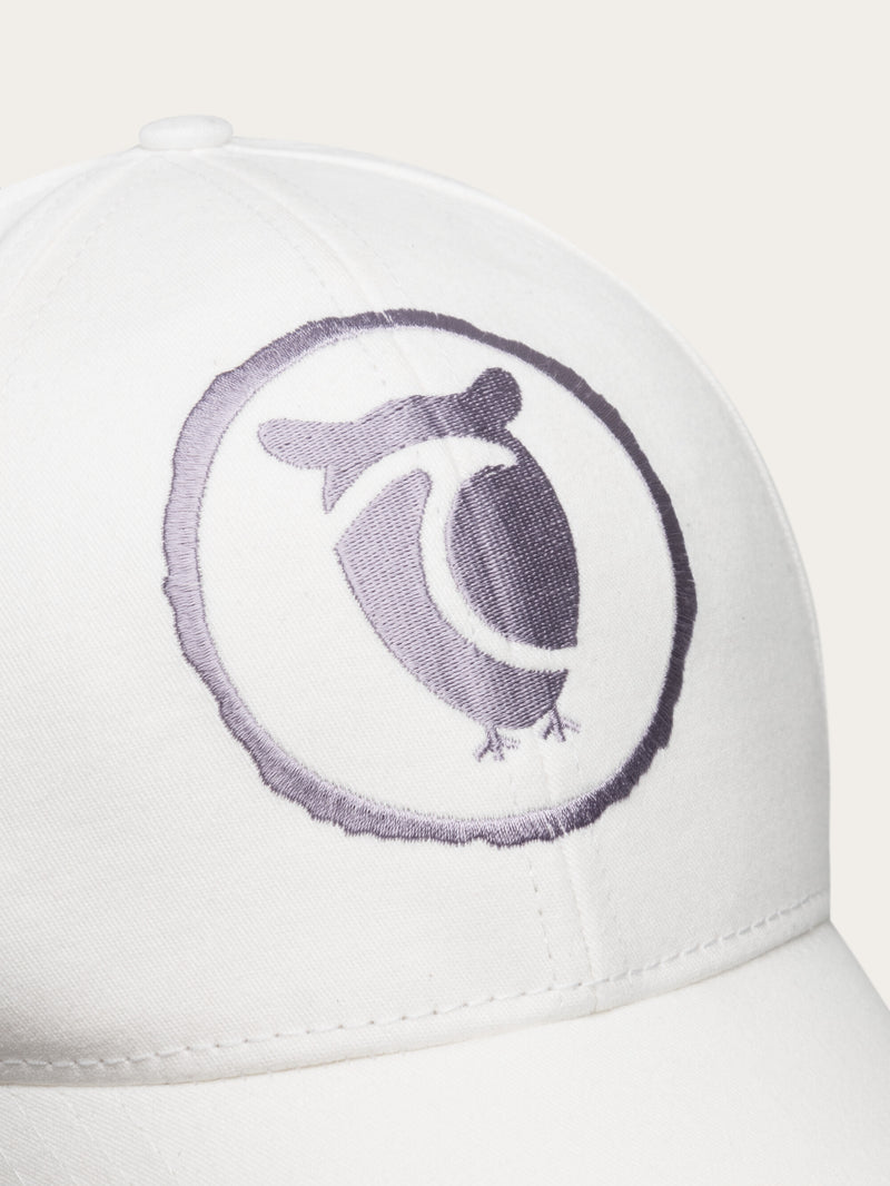 KnowledgeCotton Apparel - UNI Twill baseball cap with embroidery Caps 1387 Egret