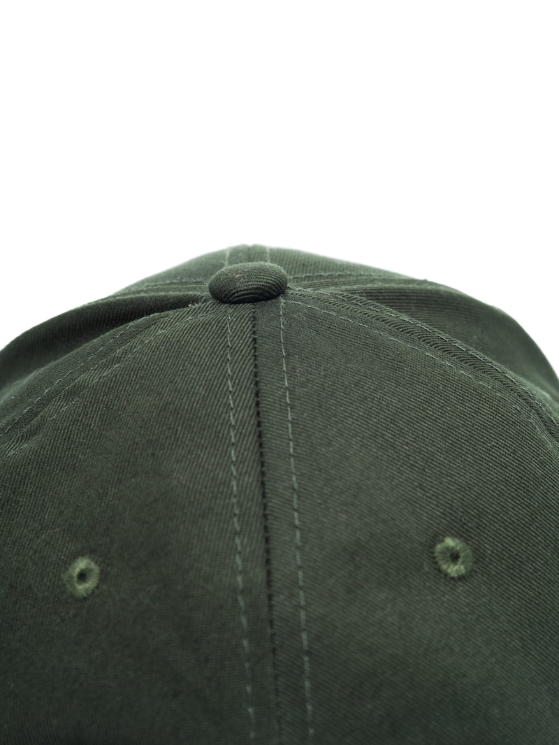 KnowledgeCotton Apparel - UNI Twill baseball cap with siliconebadge Caps 1090 Forrest Night