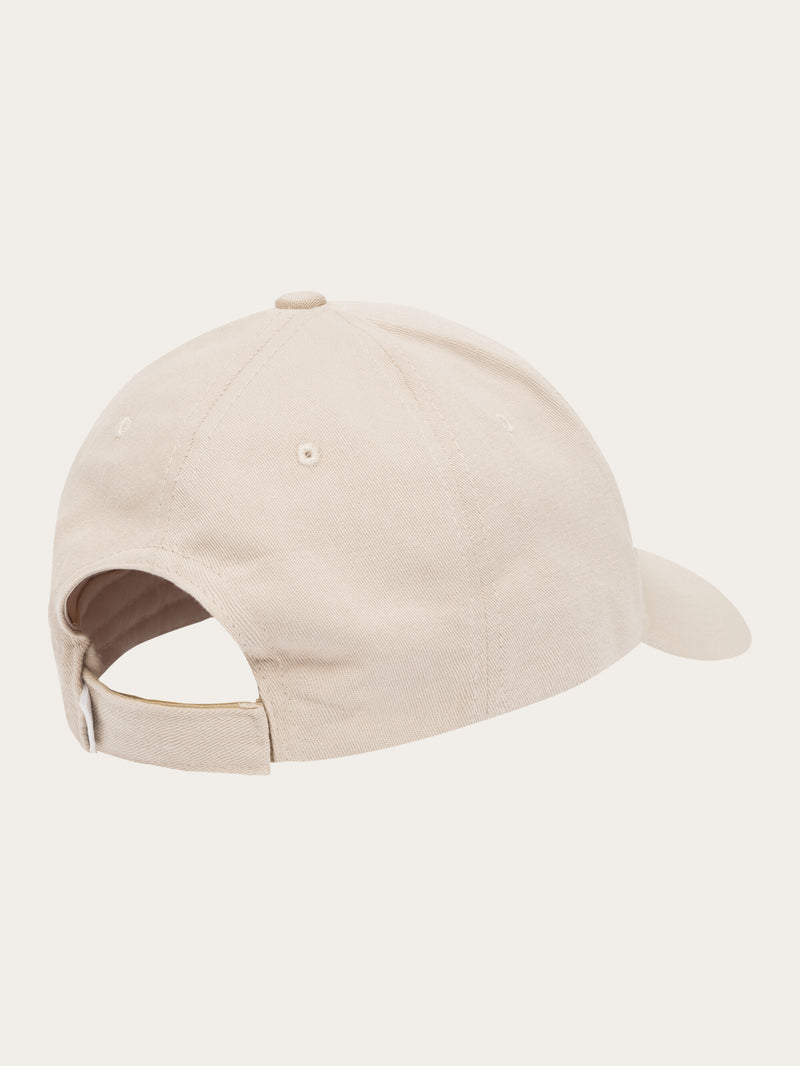 KnowledgeCotton Apparel - UNI Twill baseball cap with siliconebadge Caps 1228 Light feather gray