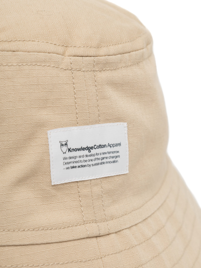 KnowledgeCotton Apparel - UNI Twill block bucket hat Hats 1347 Safari