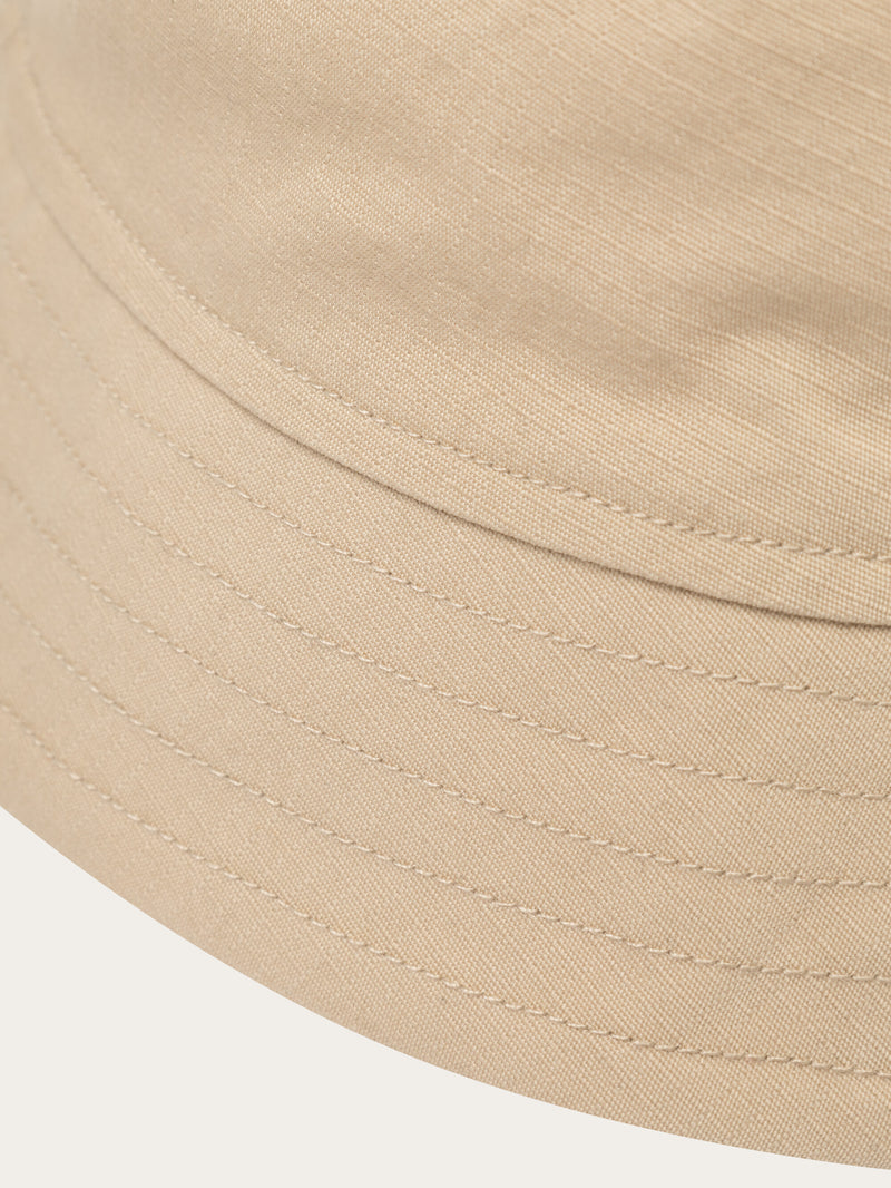 KnowledgeCotton Apparel - UNI Twill block bucket hat Hats 1347 Safari