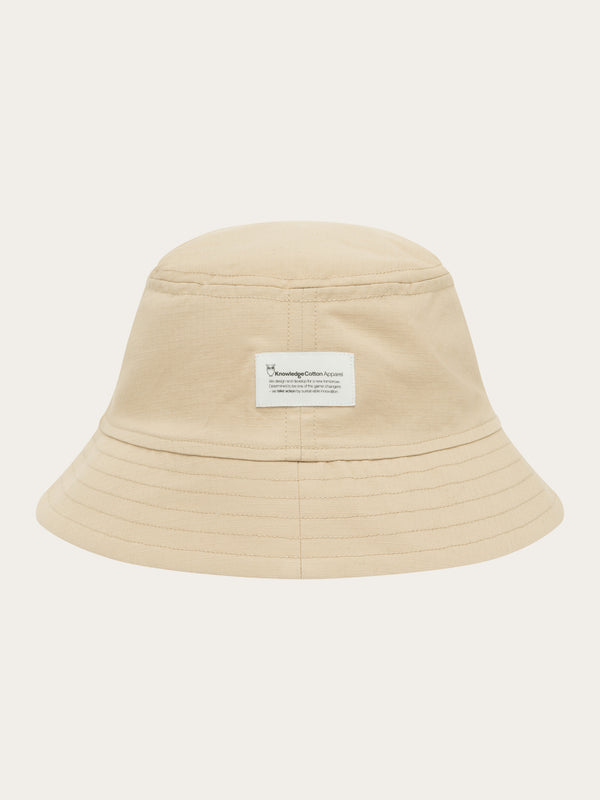 KnowledgeCotton Apparel - UNI Twill block bucket hat Hats 1347 Safari