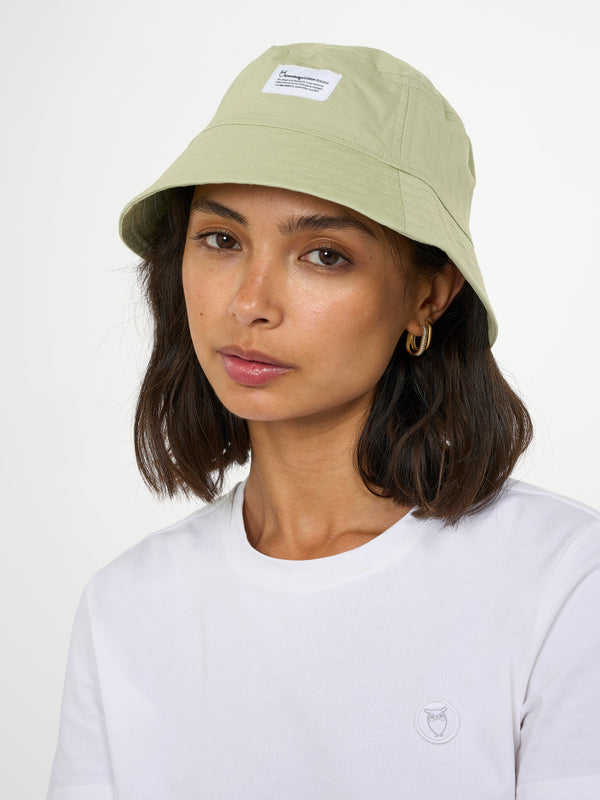 KnowledgeCotton Apparel - UNI Twill block bucket hat Hats 1380 Swamp