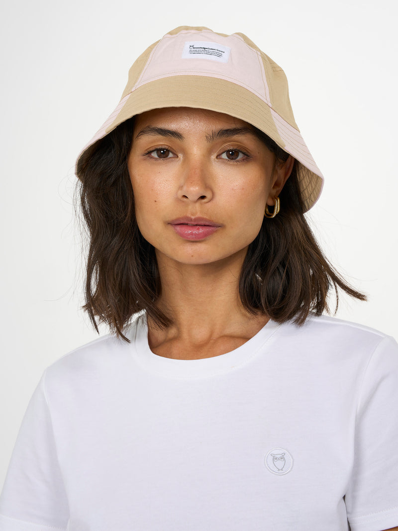 KnowledgeCotton Apparel - UNI Twill block bucket hat Hats 8008 Block