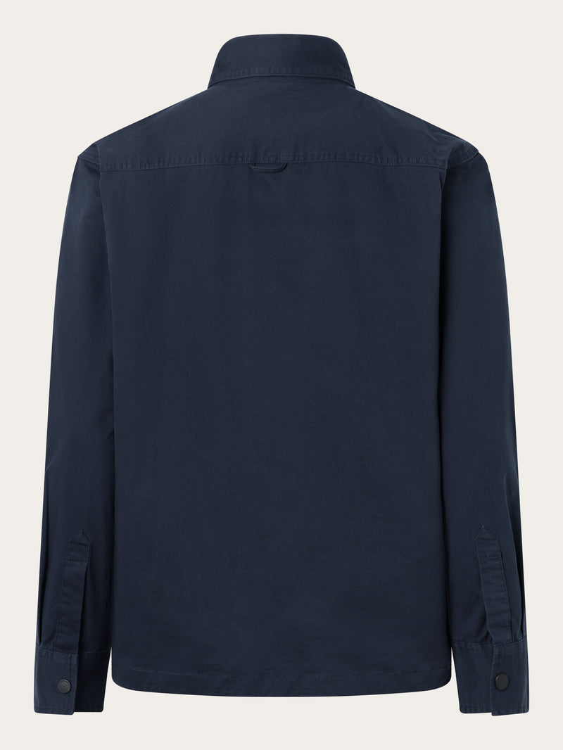 KnowledgeCotton Apparel - MEN Twill overshirt Overshirts 1412 Night Sky