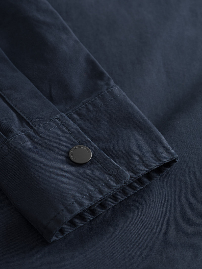 KnowledgeCotton Apparel - MEN Twill overshirt Overshirts 1412 Night Sky