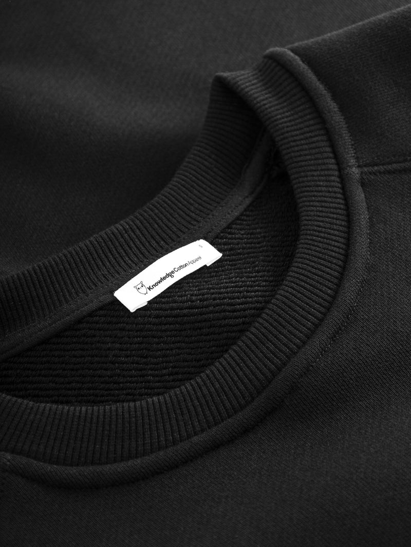 KnowledgeCotton Apparel - WMN Twill sweat dress Dresses 1300 Black Jet