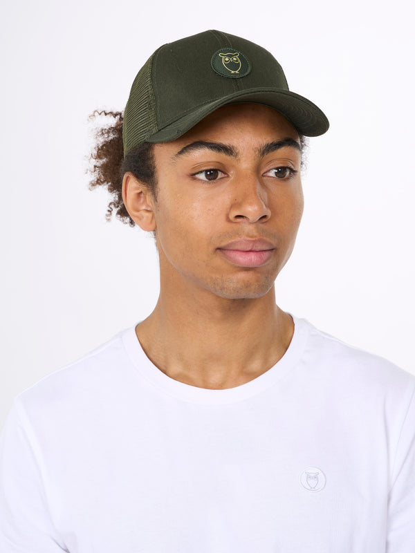 KnowledgeCotton Apparel - UNI Twill trucker cap Caps 1090 Forrest Night