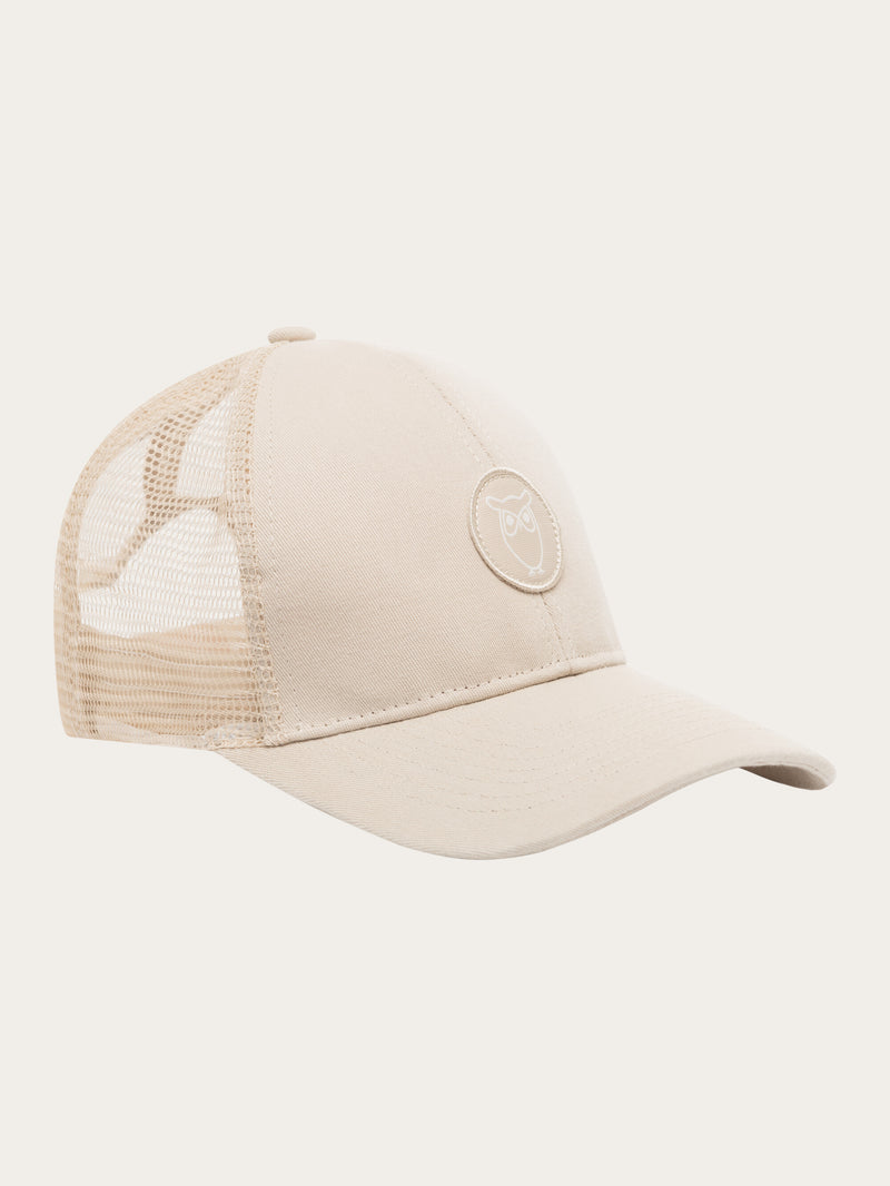 KnowledgeCotton Apparel - UNI Twill trucker cap Caps 1228 Light feather gray