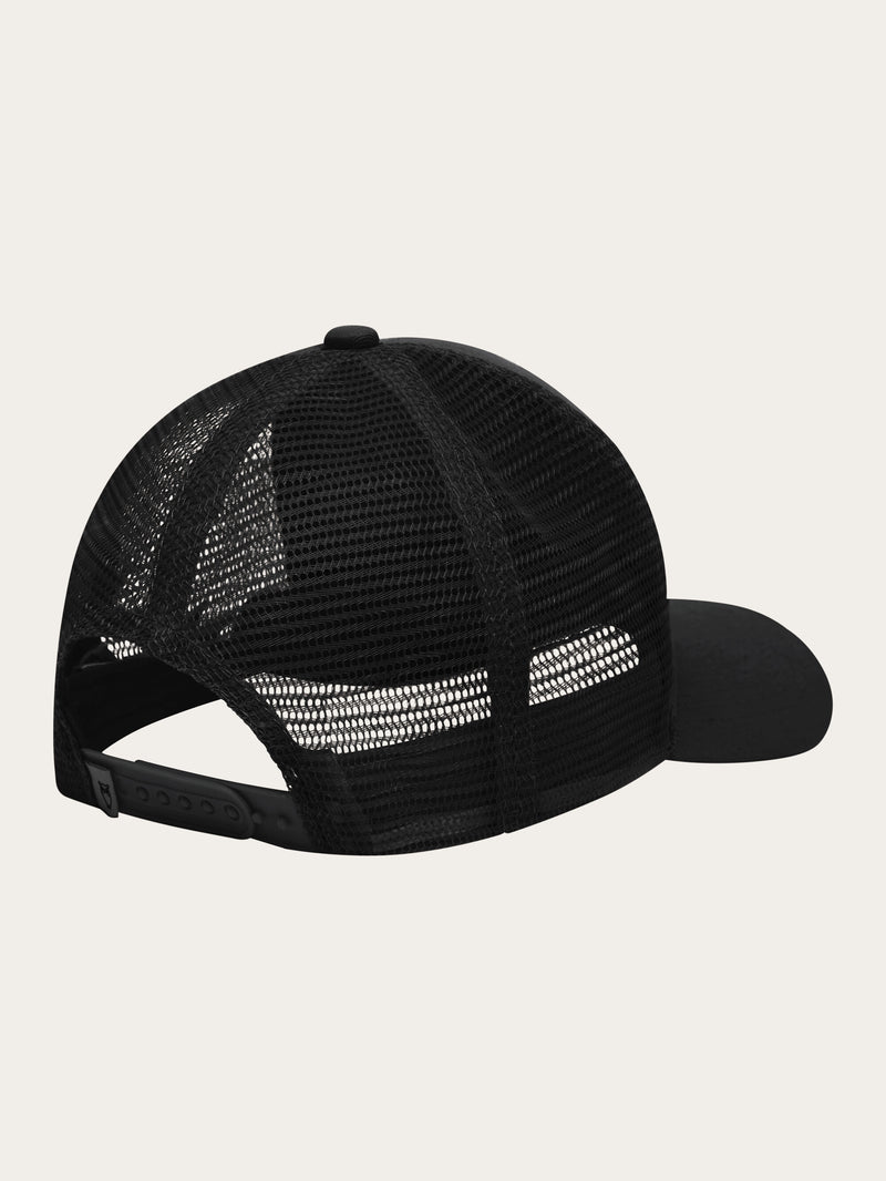 KnowledgeCotton Apparel - UNI Twill trucker cap Caps 1300 Black Jet