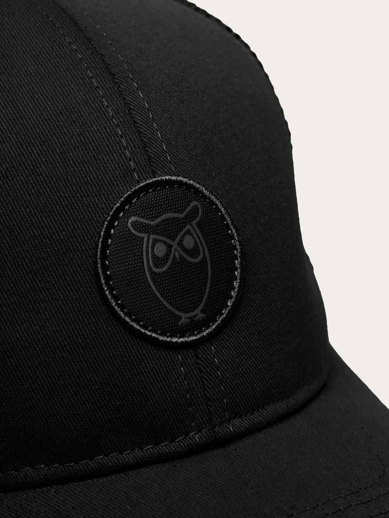 KnowledgeCotton Apparel - UNI Twill trucker cap Caps 1300 Black Jet