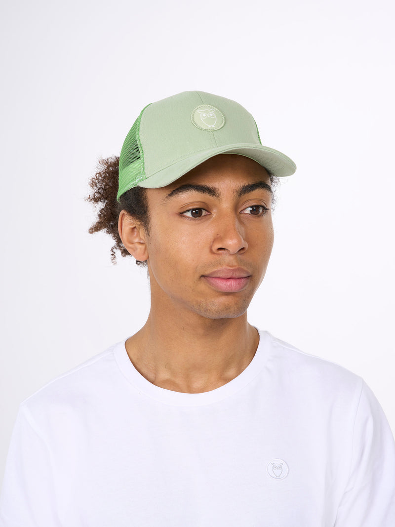 KnowledgeCotton Apparel - UNI Twill trucker cap Caps 1380 Swamp