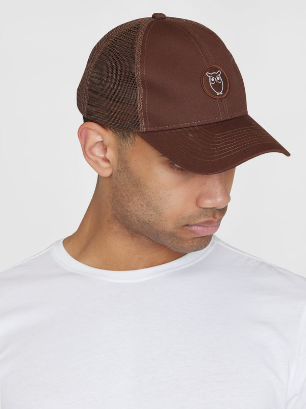 KnowledgeCotton Apparel - UNI Twill trucker cap Caps 1441 Tiramisu