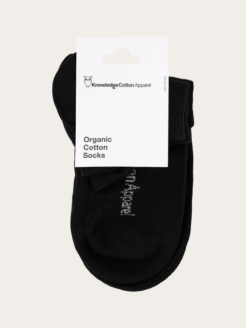 KnowledgeCotton Apparel - MEN WILLOW 2-pack footie Socks 1300 Black Jet