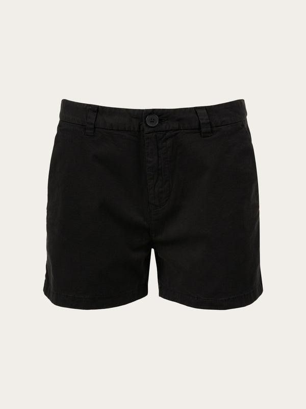 KnowledgeCotton Apparel - WMN WILLOW chino shorts Shorts 1300 Black Jet