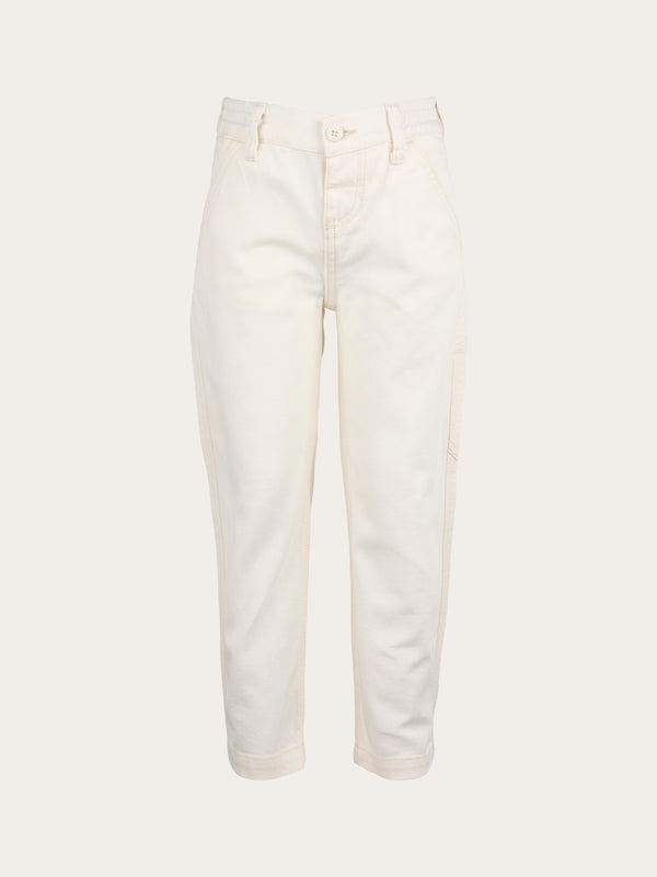 KnowledgeCotton Apparel - YOUNG Wide fit pant Pants 1007 Star White