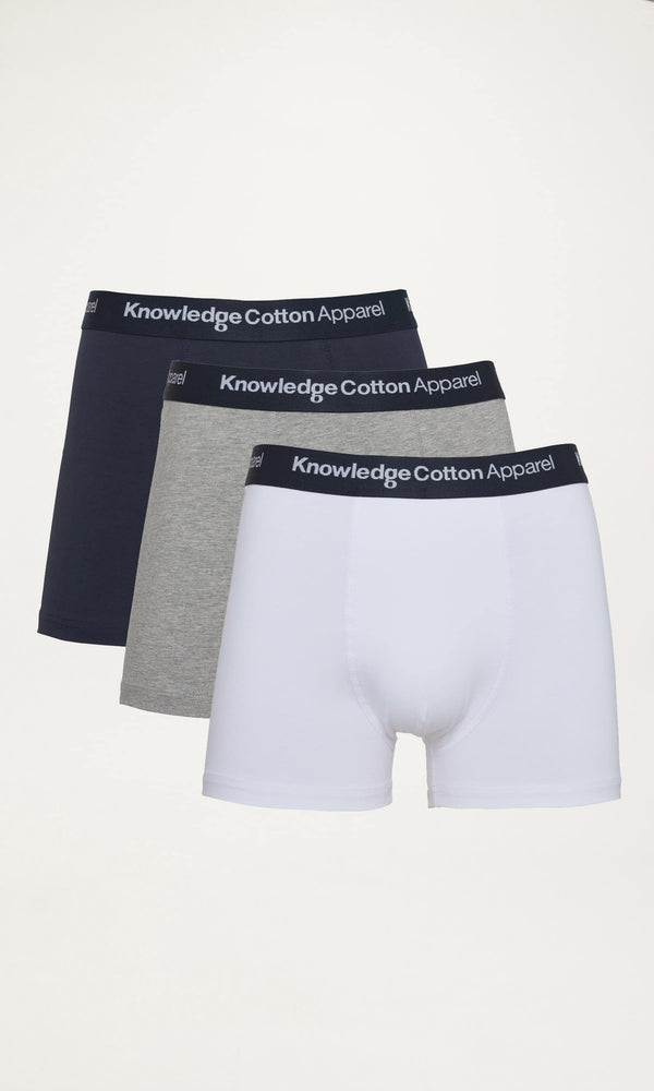 KnowledgeCotton Apparel - MEN 3-pack underwear Underwears 1012 Grey Melange