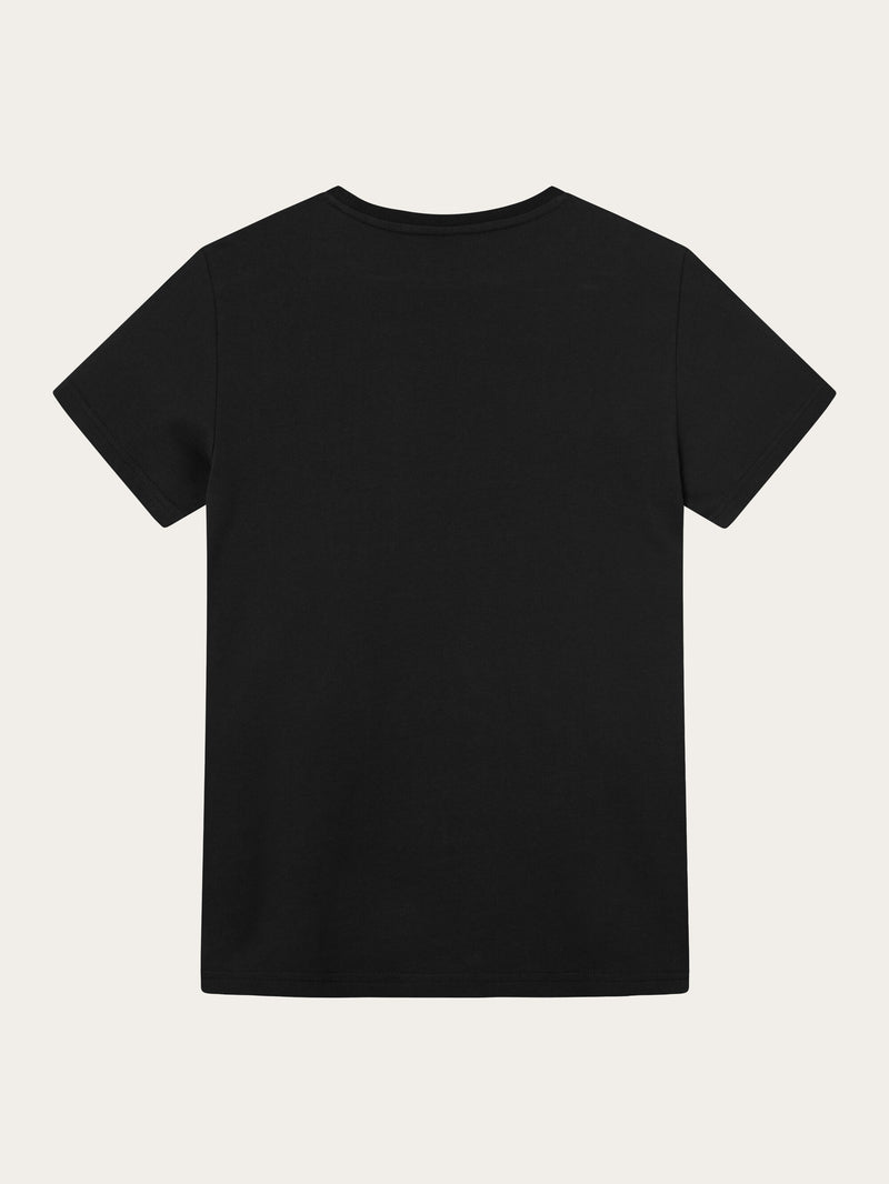 KnowledgeCotton Apparel - WMN Basic t-shirt T-shirts 1300 Black Jet