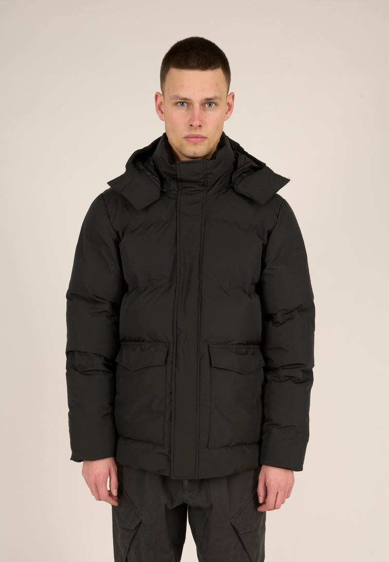 KnowledgeCotton Apparel - MEN Puffer jacket Jackets 1300 Black Jet